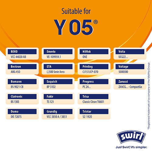 SWIRL® STOFZUIGERZAK Y05® (10 zakken + 2 deo)